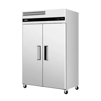 2023 Commercial Restaurant Top Mount Stainless Steel Refrigerator Vertical Cooler Solid Door Chiller Fridge Upright Double Doors Reach